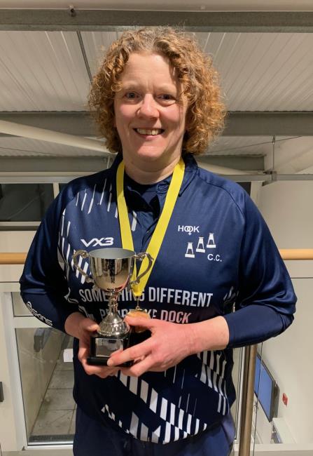 Sam Rossiter with the Nick Evans trophy